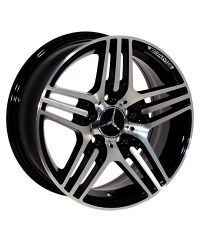 Replica Mercedes D5012 MB (Black Cap) R15 W6.5 PCD5x112 ET25 DIA66.6  